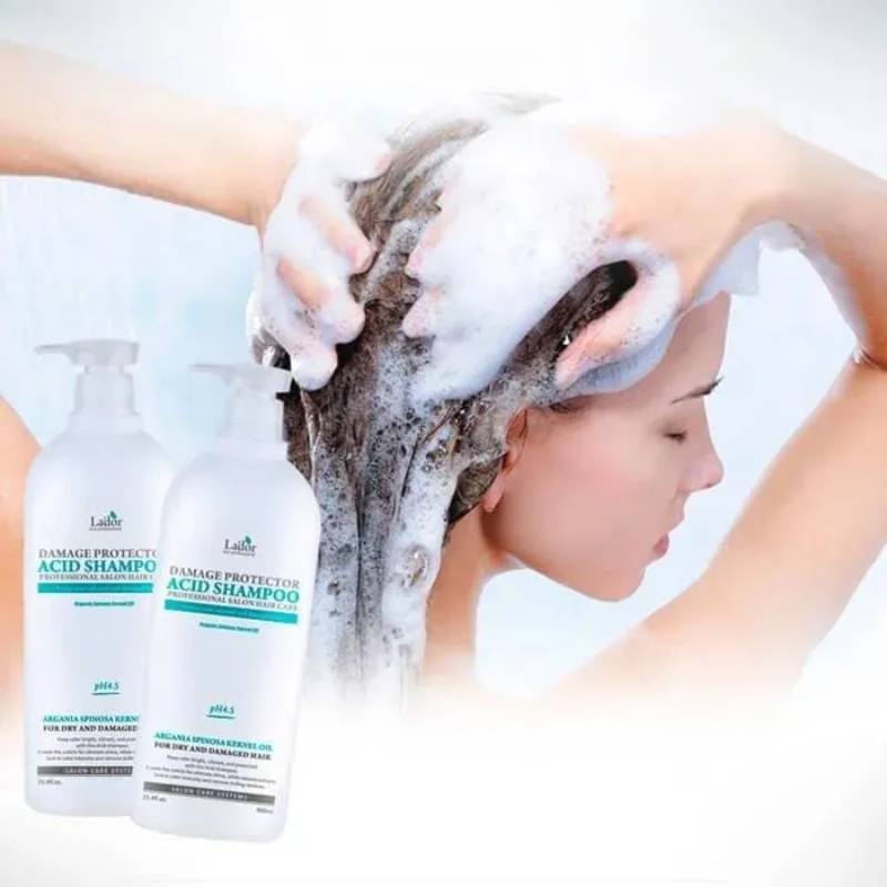 Безлужний шампунь для волосся Lador Damage Protector Acid Shampoo, 900мл - Зображення 3