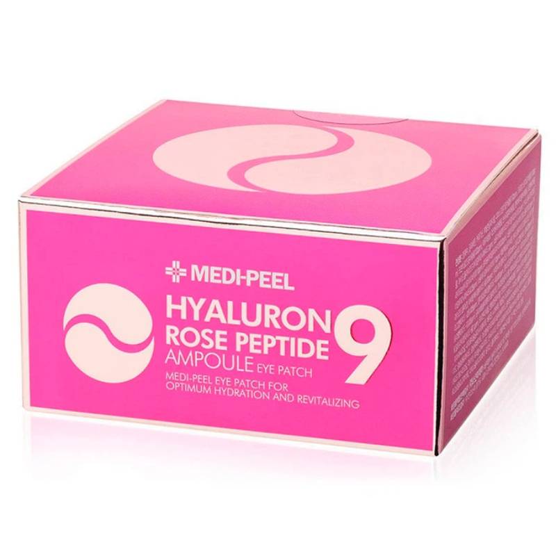 Гідрогелеві патчі під очі з екстрактом троянди та пептидами Medi-Peel Hyaluron Rose Peptide 9 Ampoule Eye Patch, 60шт - Зображення 4