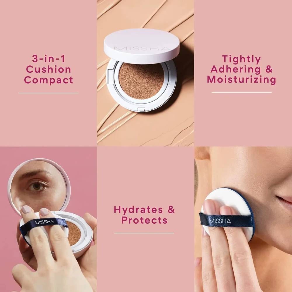 Зволожуюча тональна основа кушон Missha Magic Cushion Moist Up SPF 50+ PA+++ №23, 15г - Зображення 3