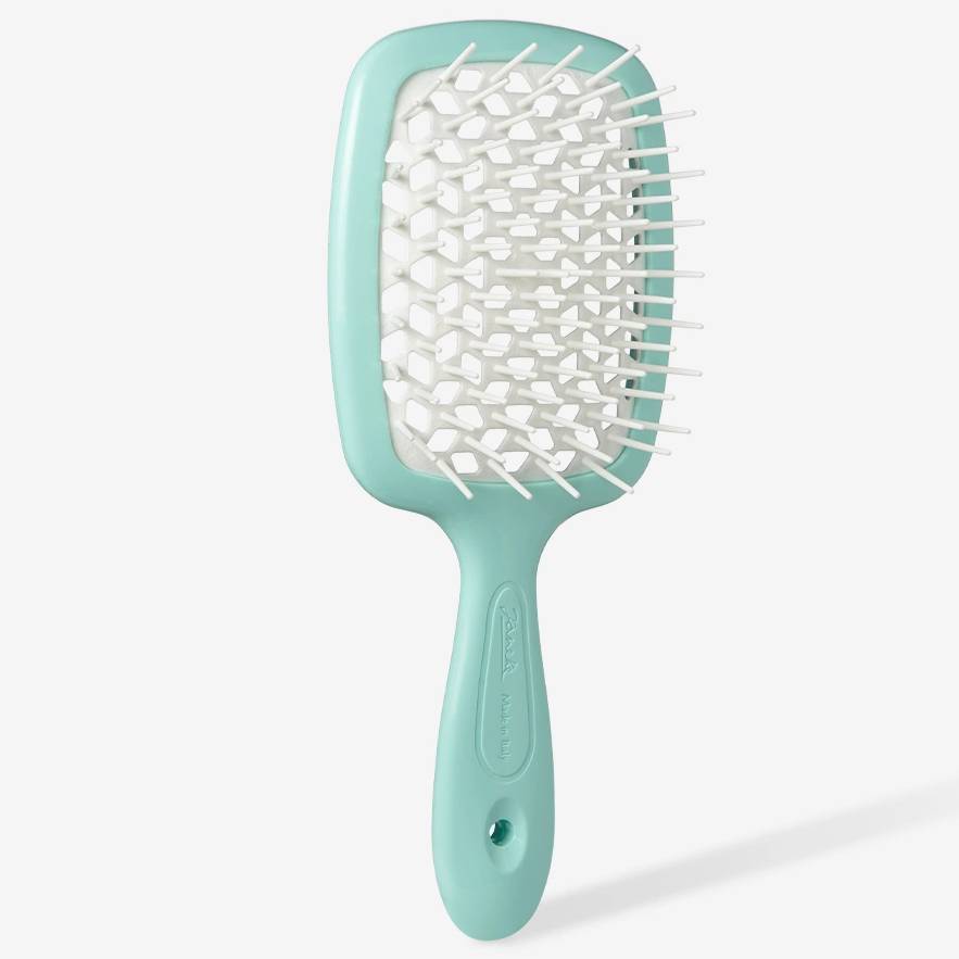 Гребінець для волосся Janeke Superbrush Pastel Blue White - Зображення 3