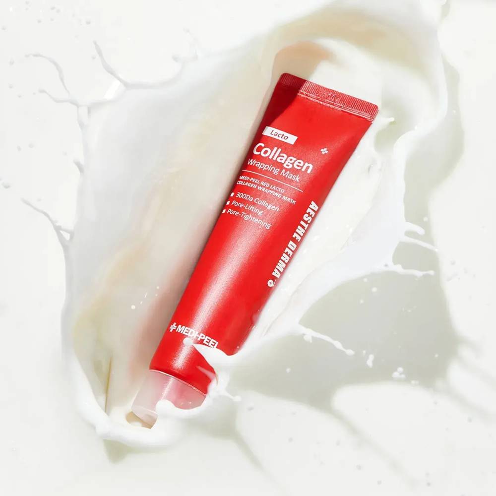 Маска-плівка для звуження пор з колагеном і лактобактеріями Medi-Peel Red Lacto Collagen Wrapping Mask, 70мл