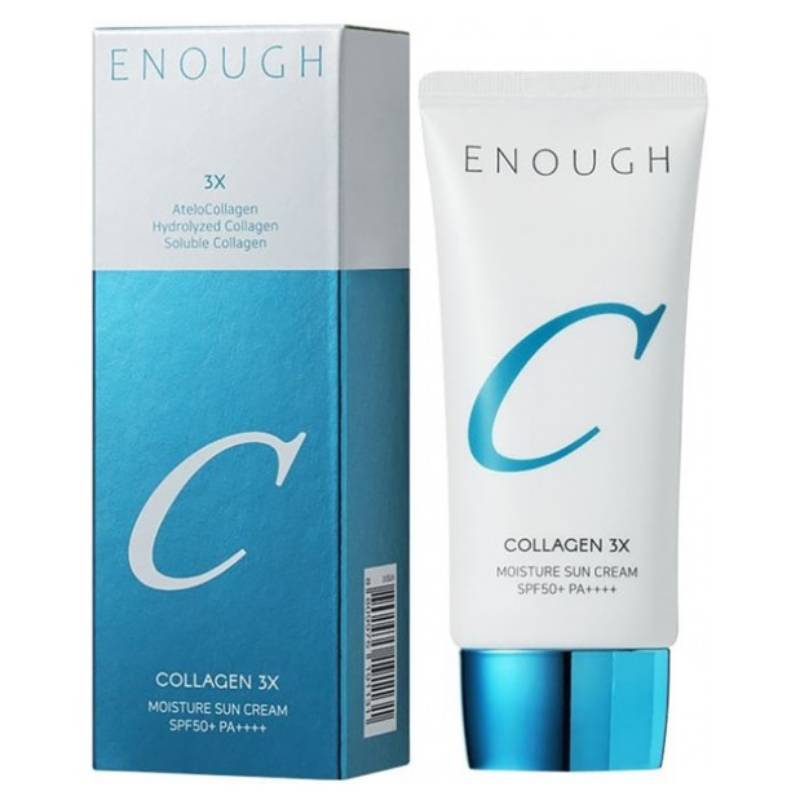 Зволожуючий сонцезахисний крем із колагеном Enough Collagen 3X Moisture Sun Cream SPF50+ PA++++, 50г