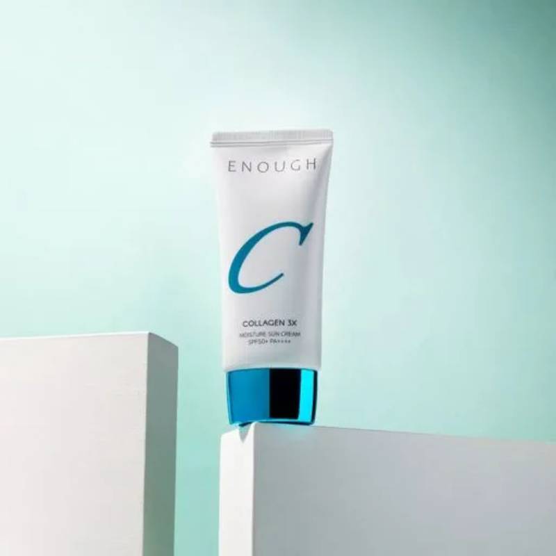 Зволожуючий сонцезахисний крем із колагеном Enough Collagen 3X Moisture Sun Cream SPF50+ PA++++, 50г - Зображення 3
