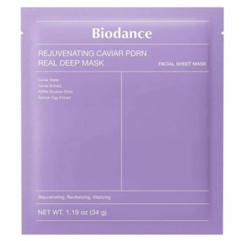 Омолоджуюча гідрогелева маска для обличчя з екстрактом ікри Biodance Rejuvenating Caviar PDRN Real Deep Mask - Зображення 4