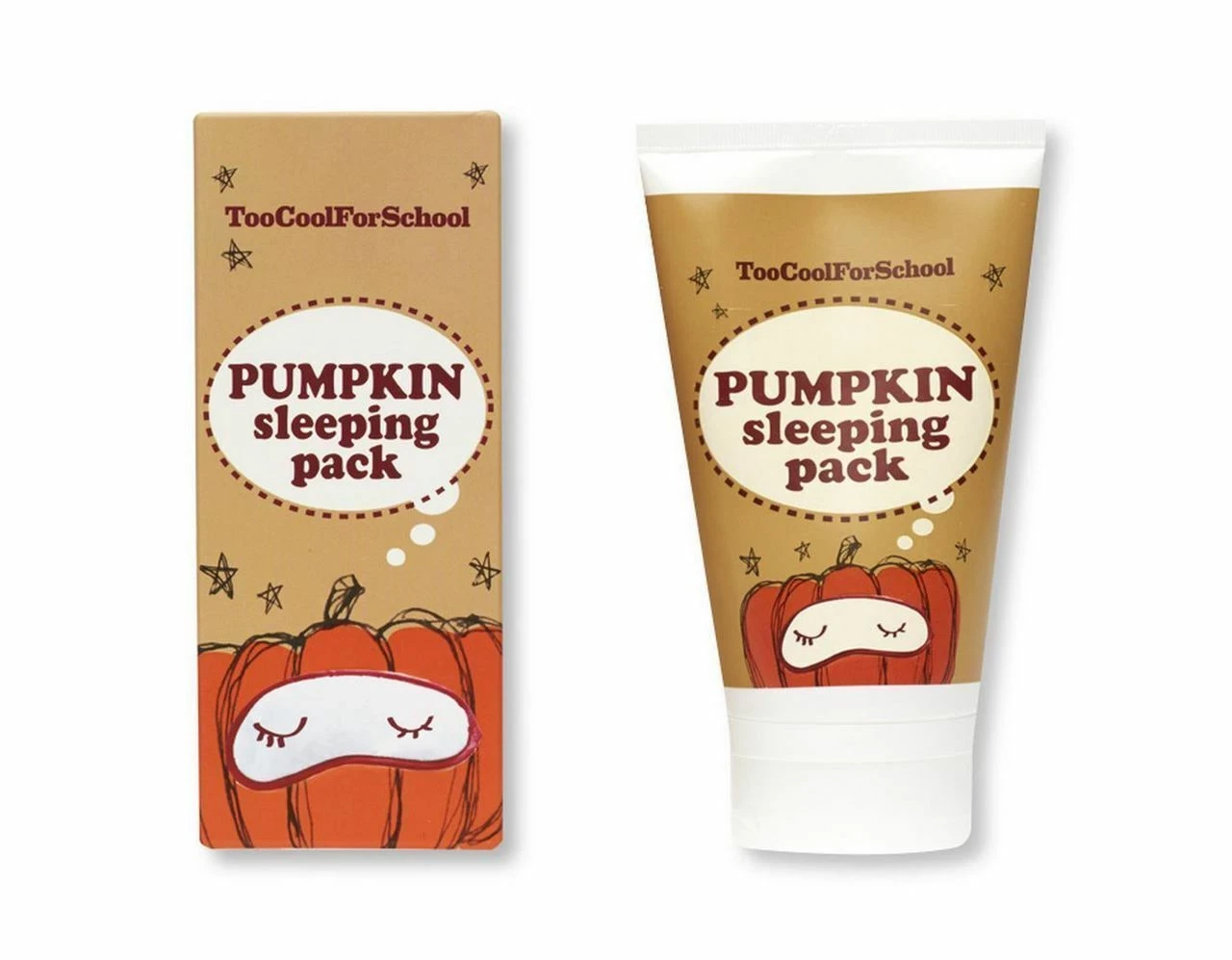 Нічна маска для обличчя з гарбузовим екстрактом Too Cool For School Pumpkin Sleeping Pack, 30ml