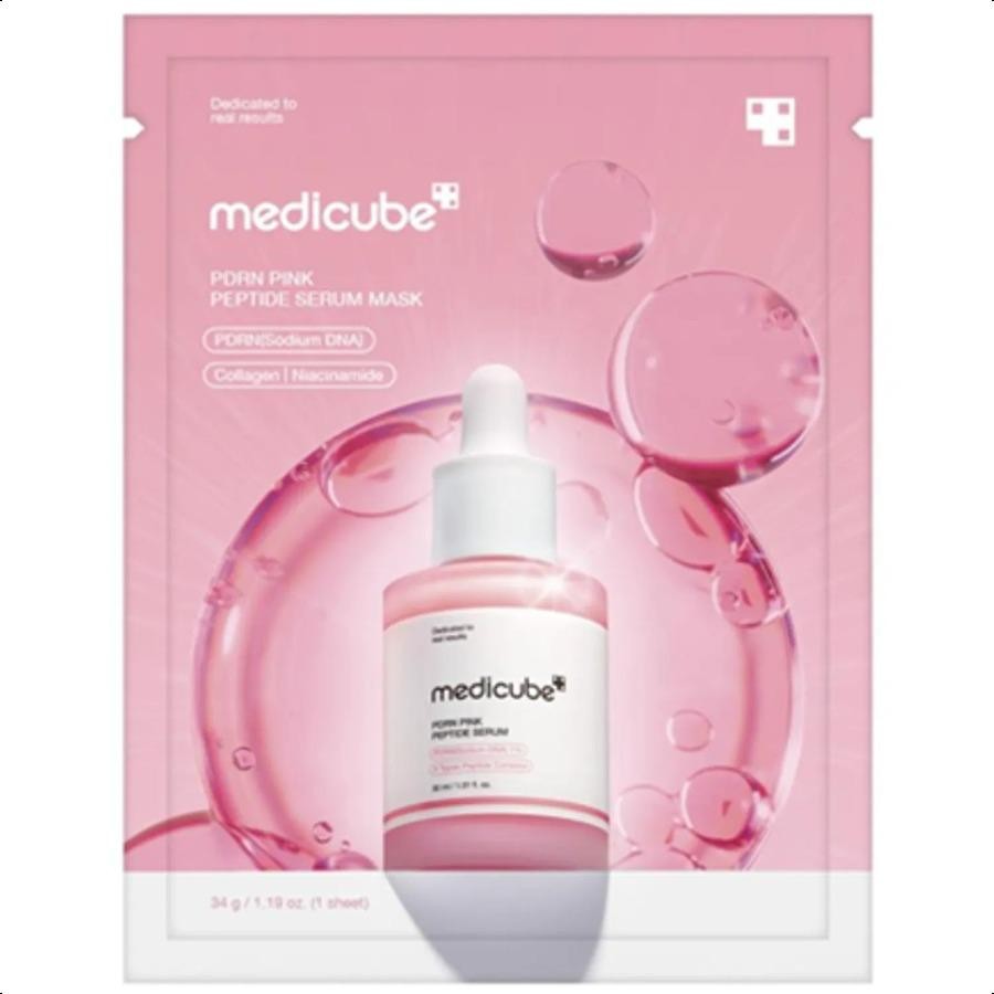 Маска для зволоження обличчя MEDICUBE PDRN Pink Peptide Serum Mask, 1pcs